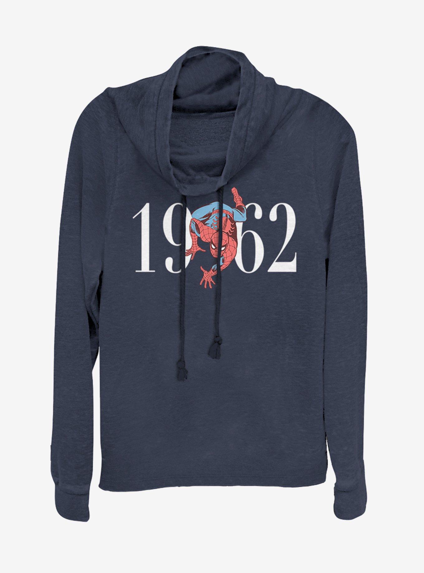 Marvel Spiderman Ninteen Sixty Two Cowlneck Long-Sleeve Womens Top, , hi-res