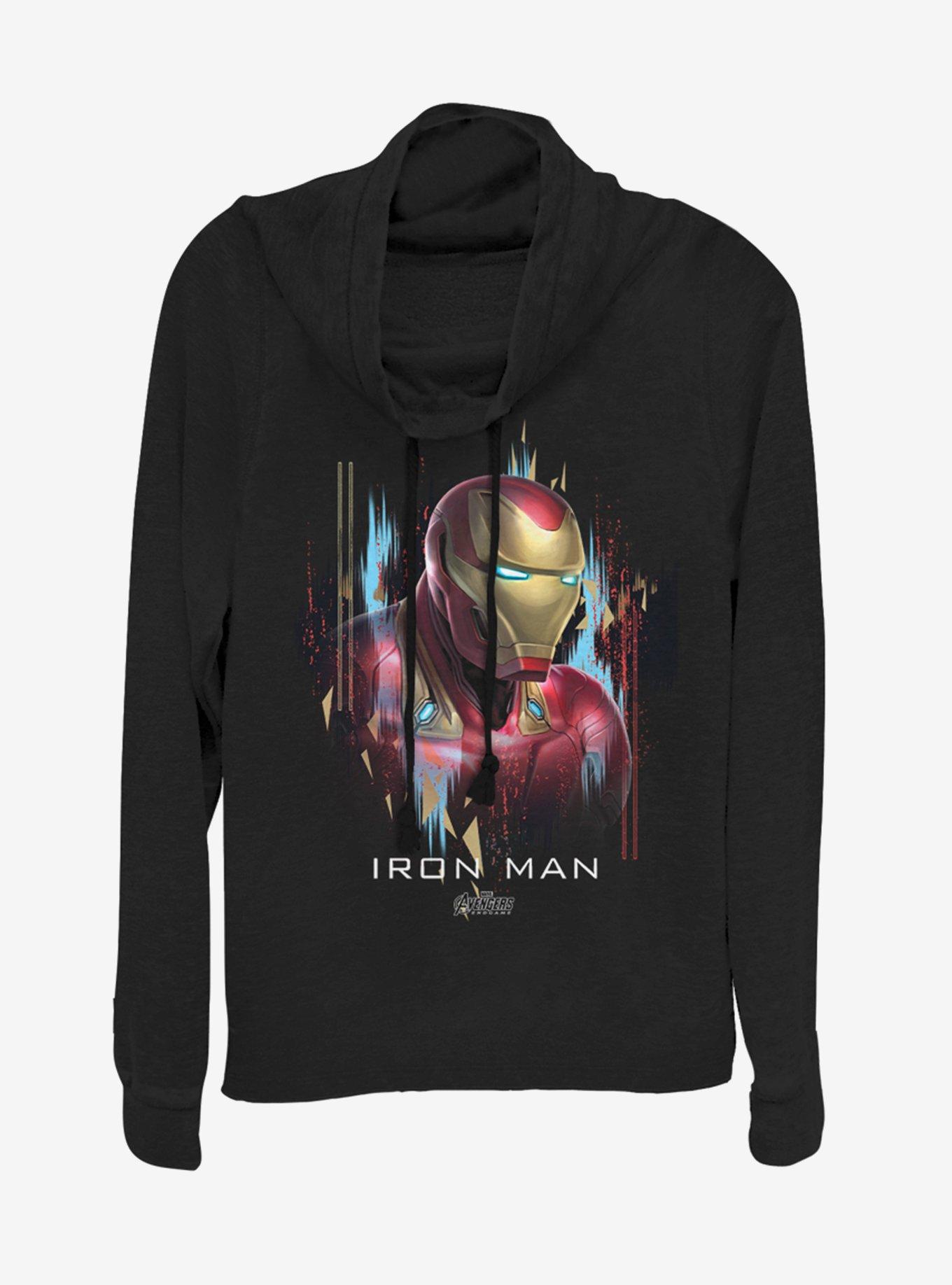 Marvel Avengers: Endgame Ironman Portrait Cowlneck Long-Sleeve Womens Top, , hi-res