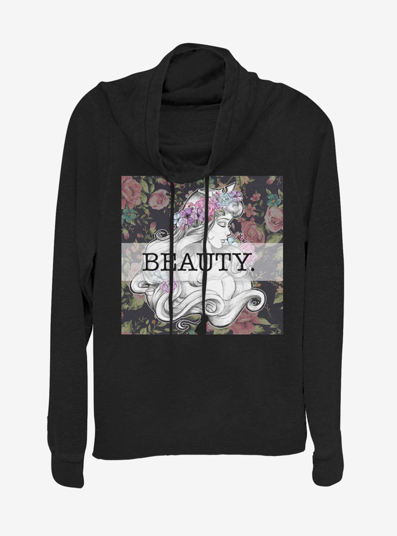 Disney Princess Beauty Cowlneck Long-Sleeve Womens Top, , hi-res