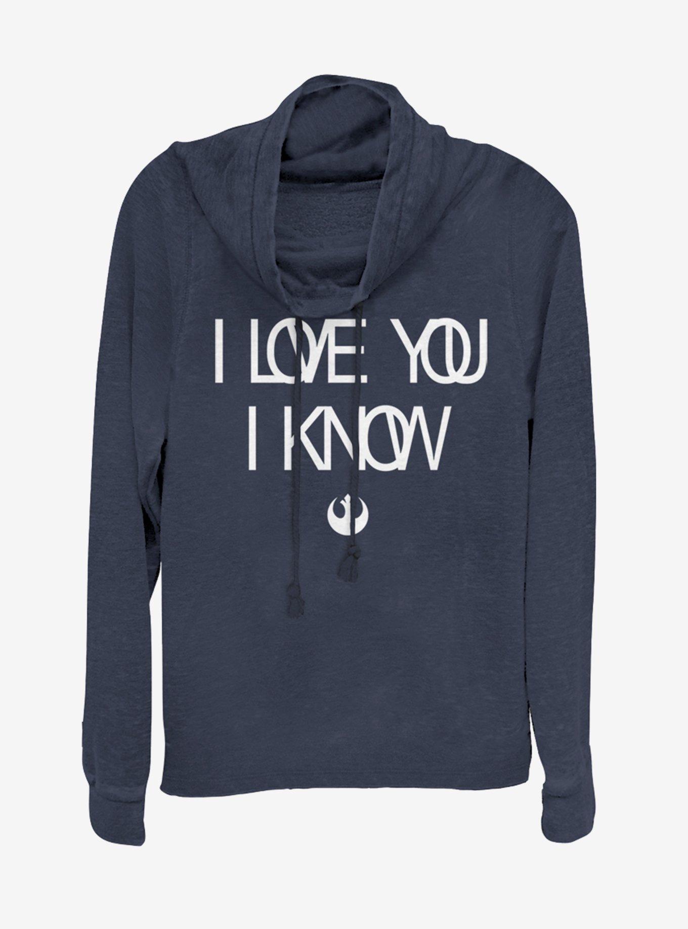 Star Wars Overlap Love Type Cowlneck Long-Sleeve Womens Top