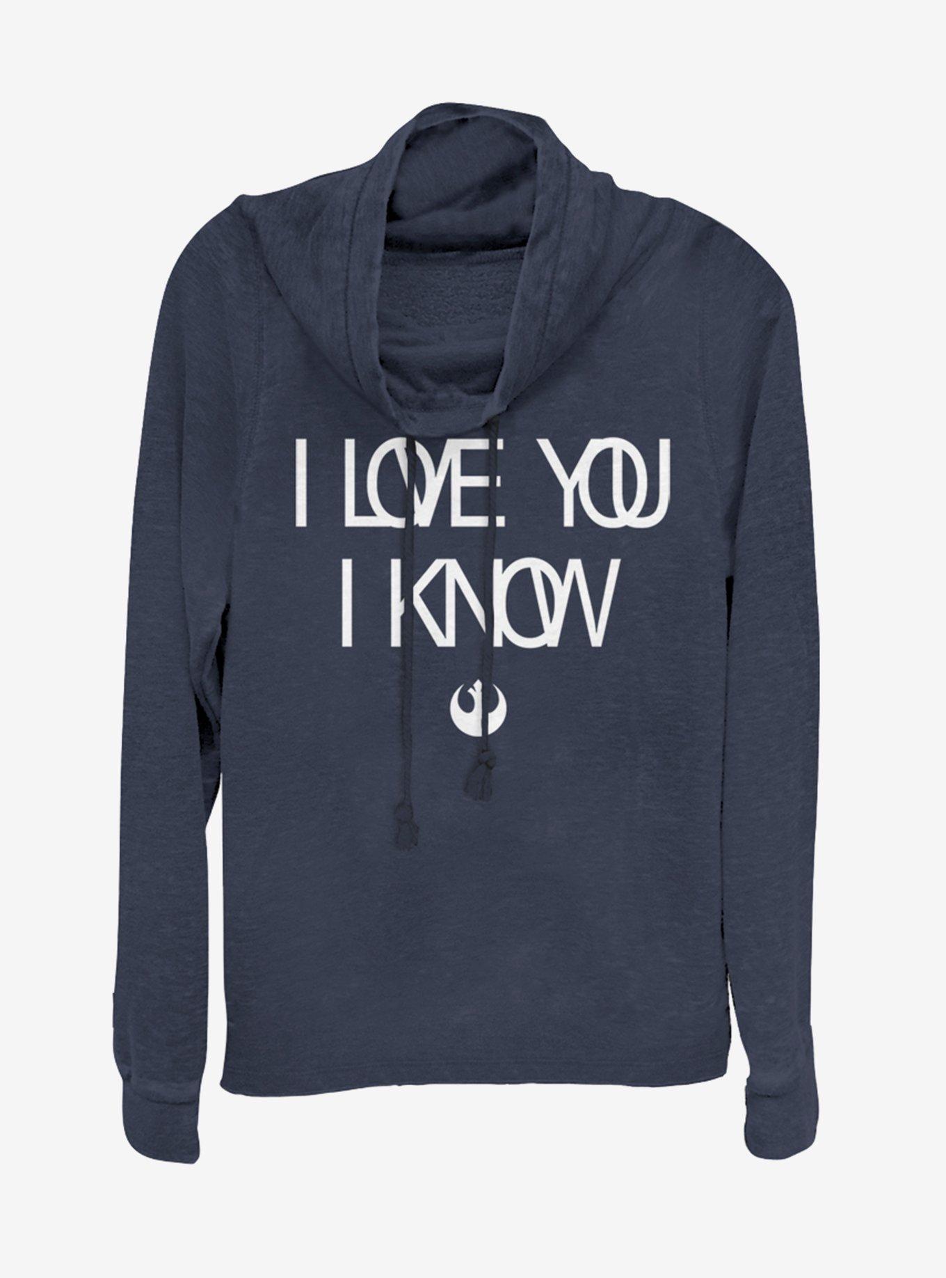 Star Wars Overlap Love Type Cowlneck Long-Sleeve Womens Top, , hi-res