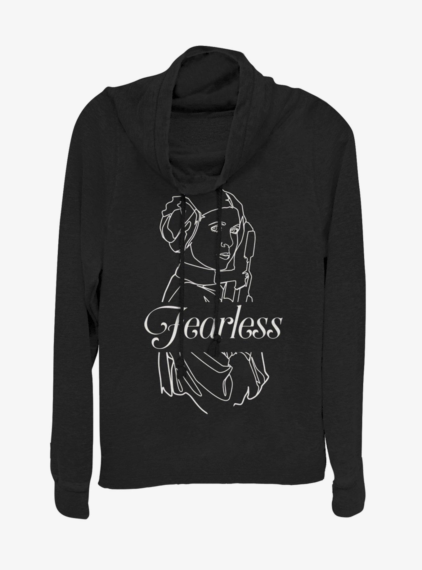 Star Wars Fearless Leia Cowlneck Long-Sleeve Womens Top, , hi-res