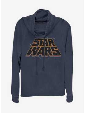 Star Wars Slanty Logos Cowlneck Long-Sleeve Womens Top, , hi-res