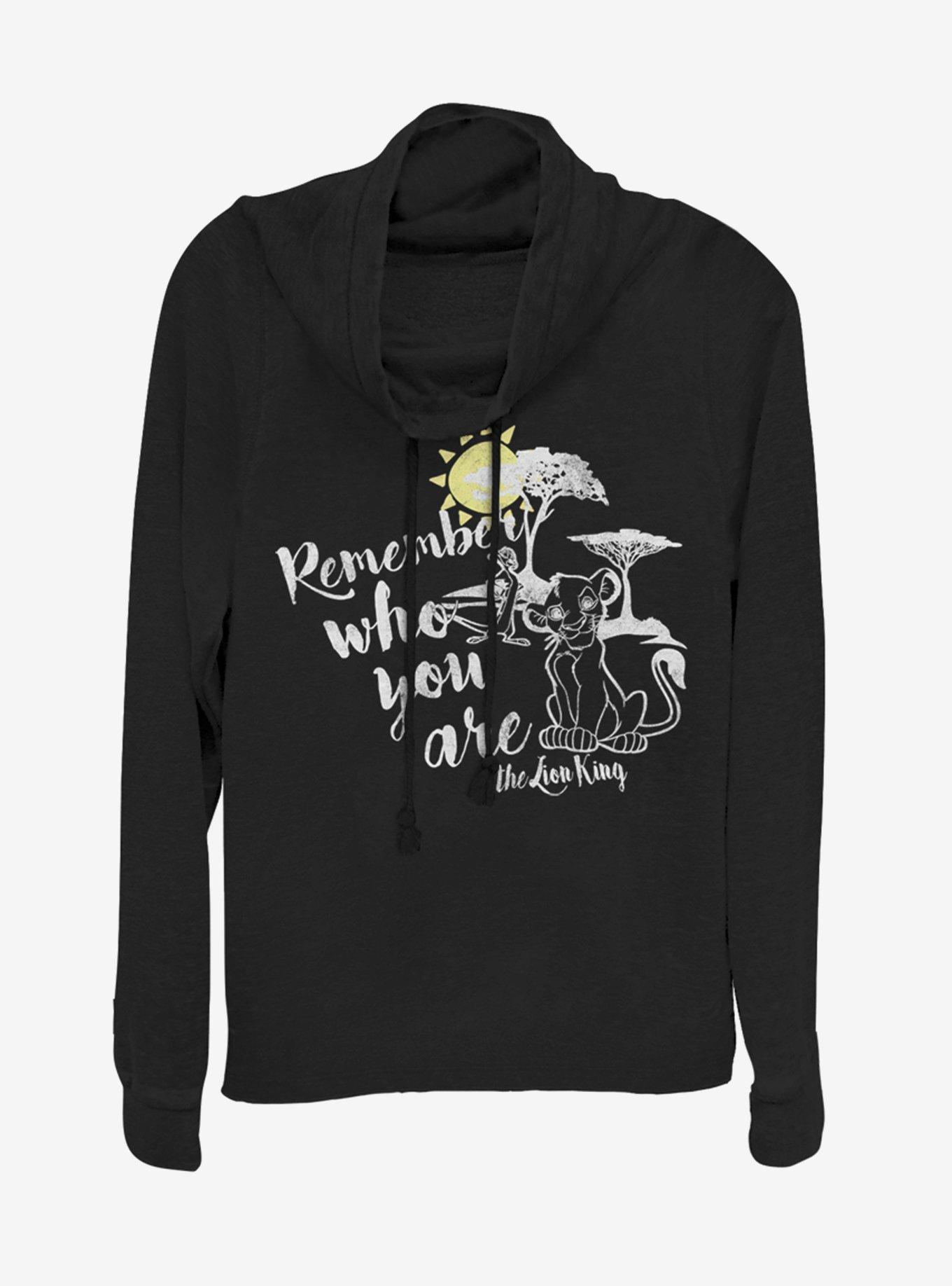 Disney The Lion King Never Forget Cowlneck Long-Sleeve Womens Top, , hi-res
