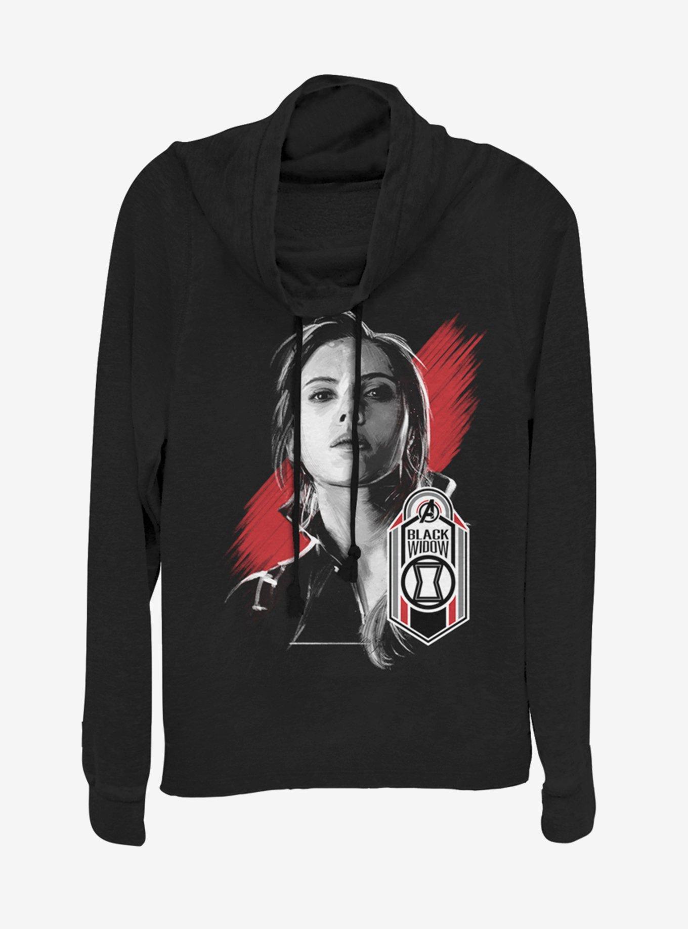 Marvel Avengers: Endgame Widow Tag Cowlneck Long-Sleeve Womens Top, , hi-res