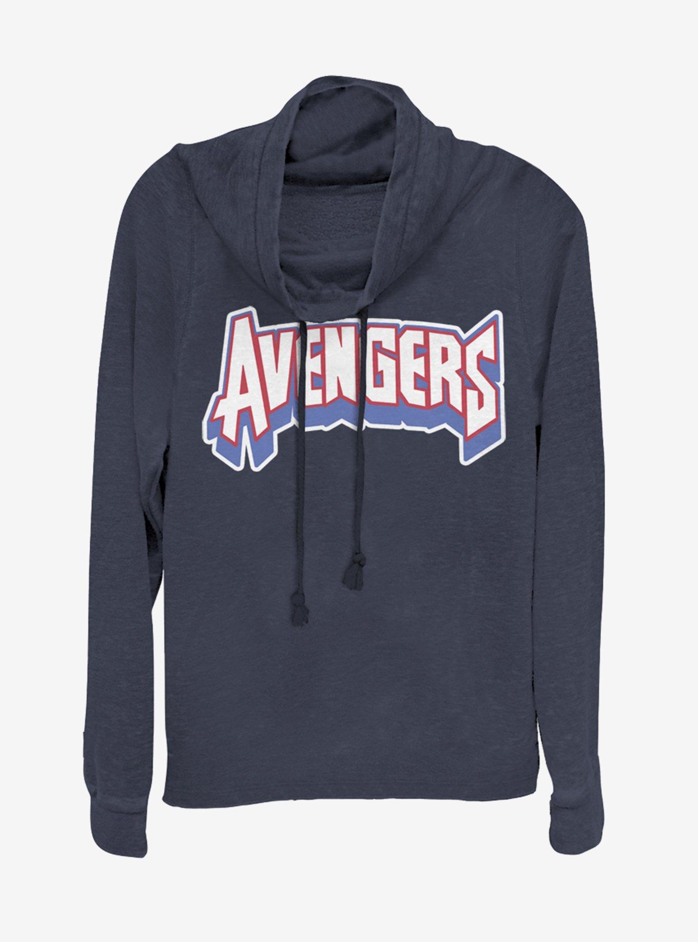 Marvel Avengers: Endgame Avenger Cowlneck Long-Sleeve Womens Top, NAVY, hi-res