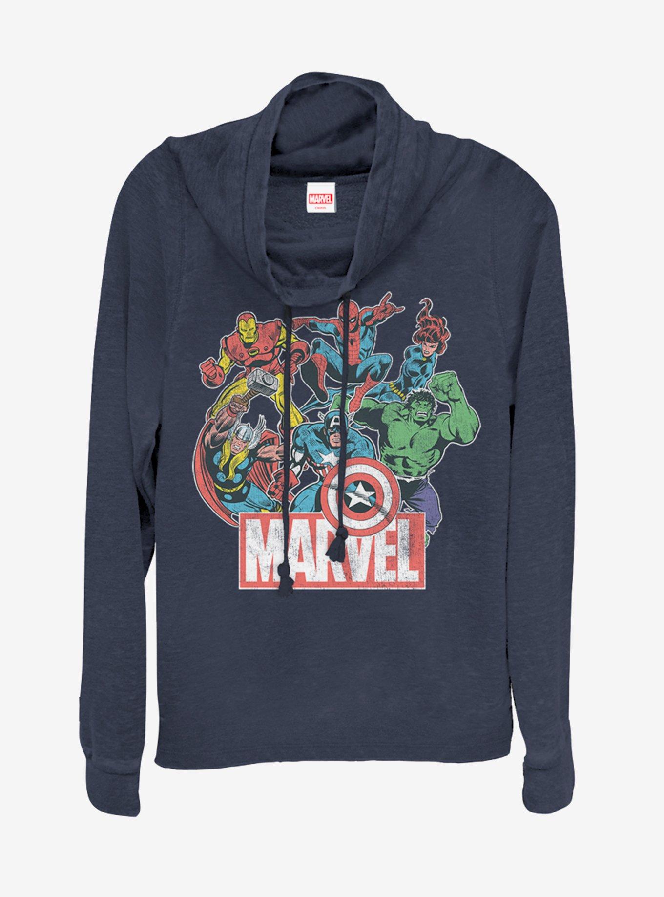 Marvel Heroes of Today Cowlneck Long-Sleeve Womens Top, , hi-res