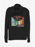 Star Wars Periodic Table Cowlneck Long-Sleeve Womens Top, BLACK, hi-res