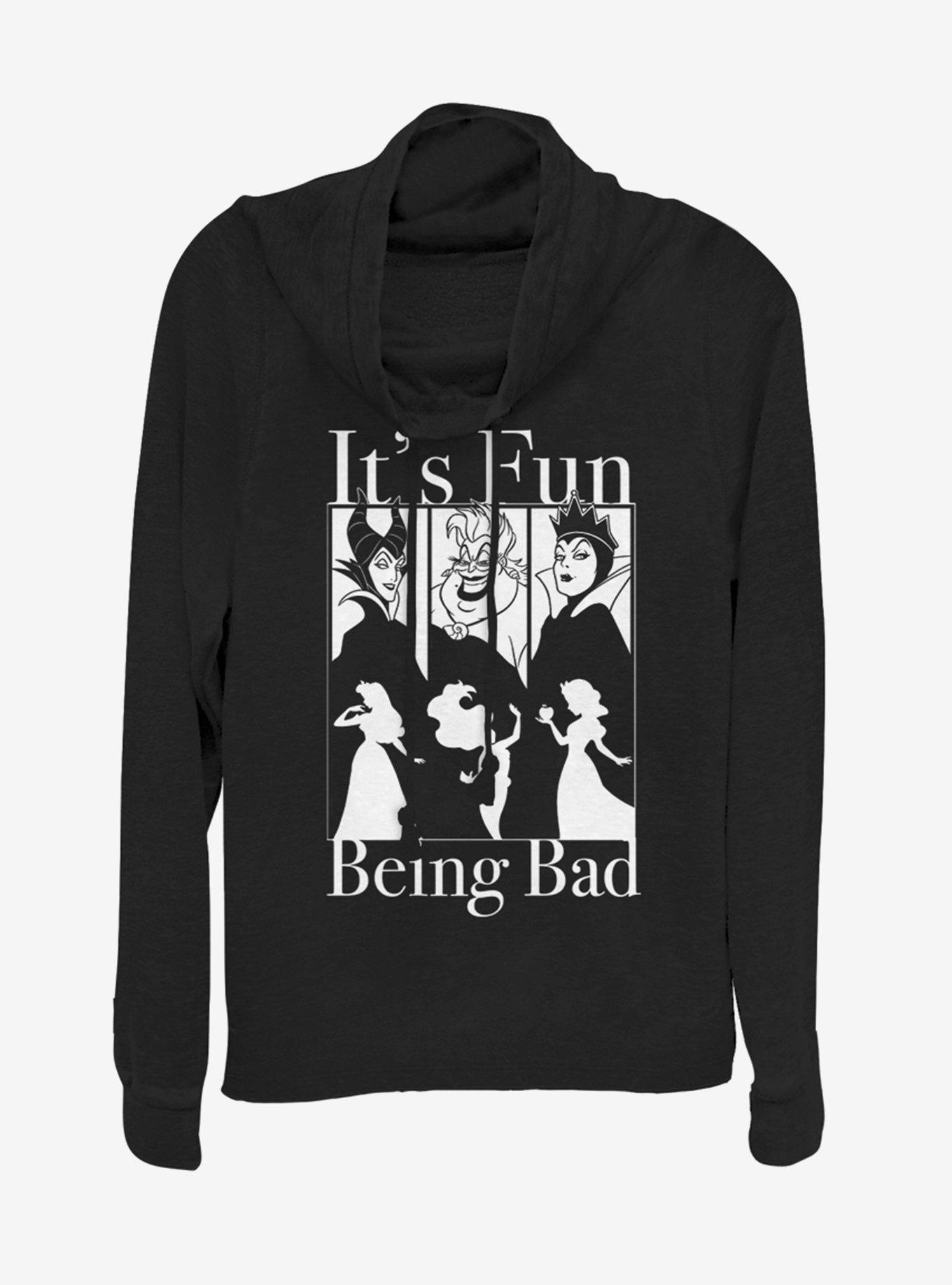 Disney Princess Villains Bad Fun Cowlneck Long-Sleeve Womens Top, , hi-res