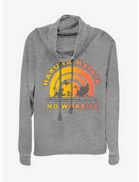 Disney The Lion King No Worries Cowlneck Long-Sleeve Womens Top, , hi-res