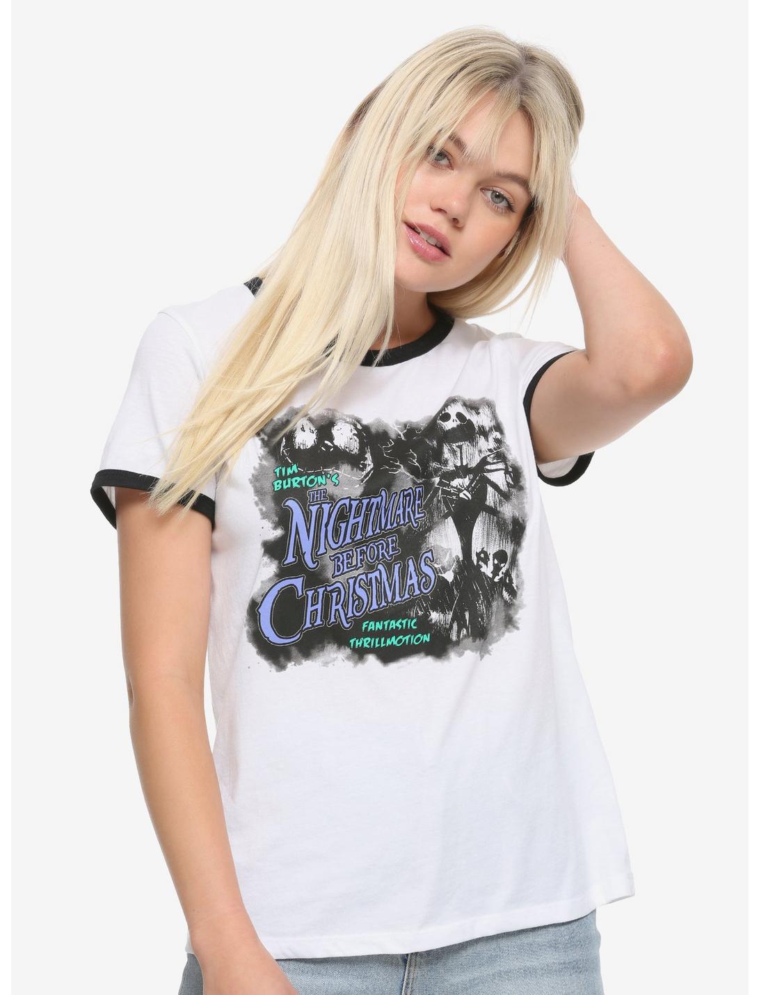 The Nightmare Before Christmas Horror Movie Poster Girls Ringer T-Shirt, MULTI, hi-res