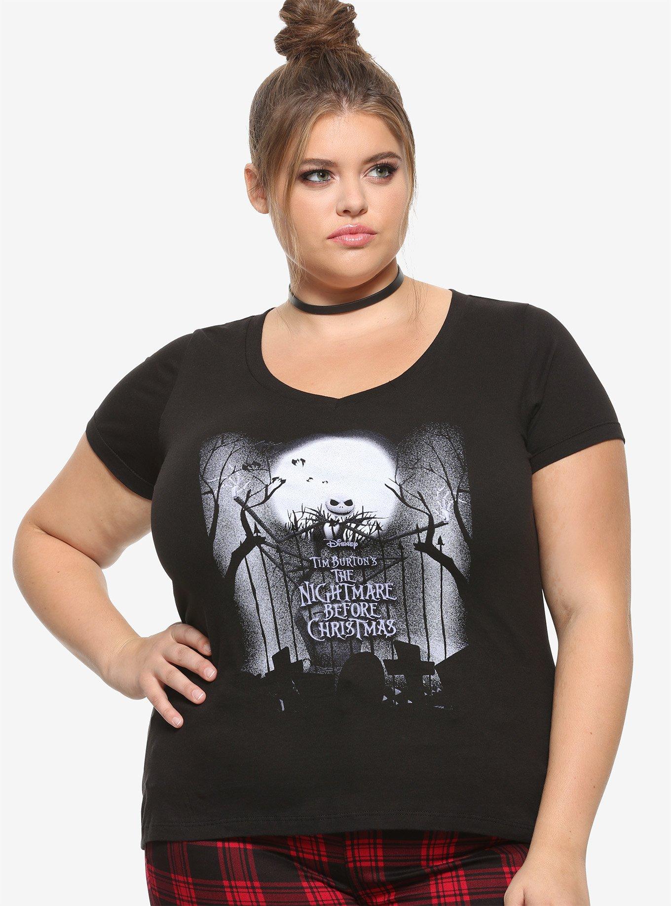 The Nightmare Before Christmas Jack's Poem Girls T-Shirt Plus Size, MULTI, hi-res