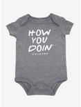 Friends How You Doin' Infant Bodysuit - BoxLunch Exclusive, GREY, hi-res