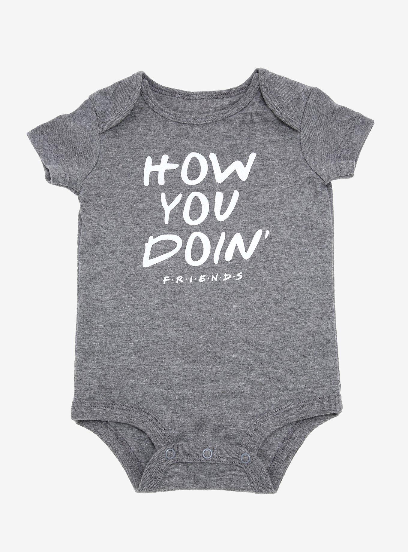 Friends How You Doin' Infant Bodysuit - BoxLunch Exclusive, GREY, hi-res
