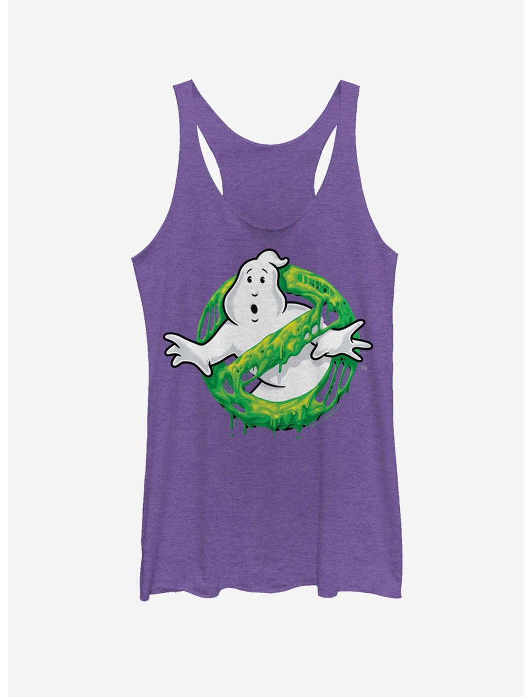 Ghostbusters Ghost Logo Green Slime Womens Tank, PUR HTR, hi-res