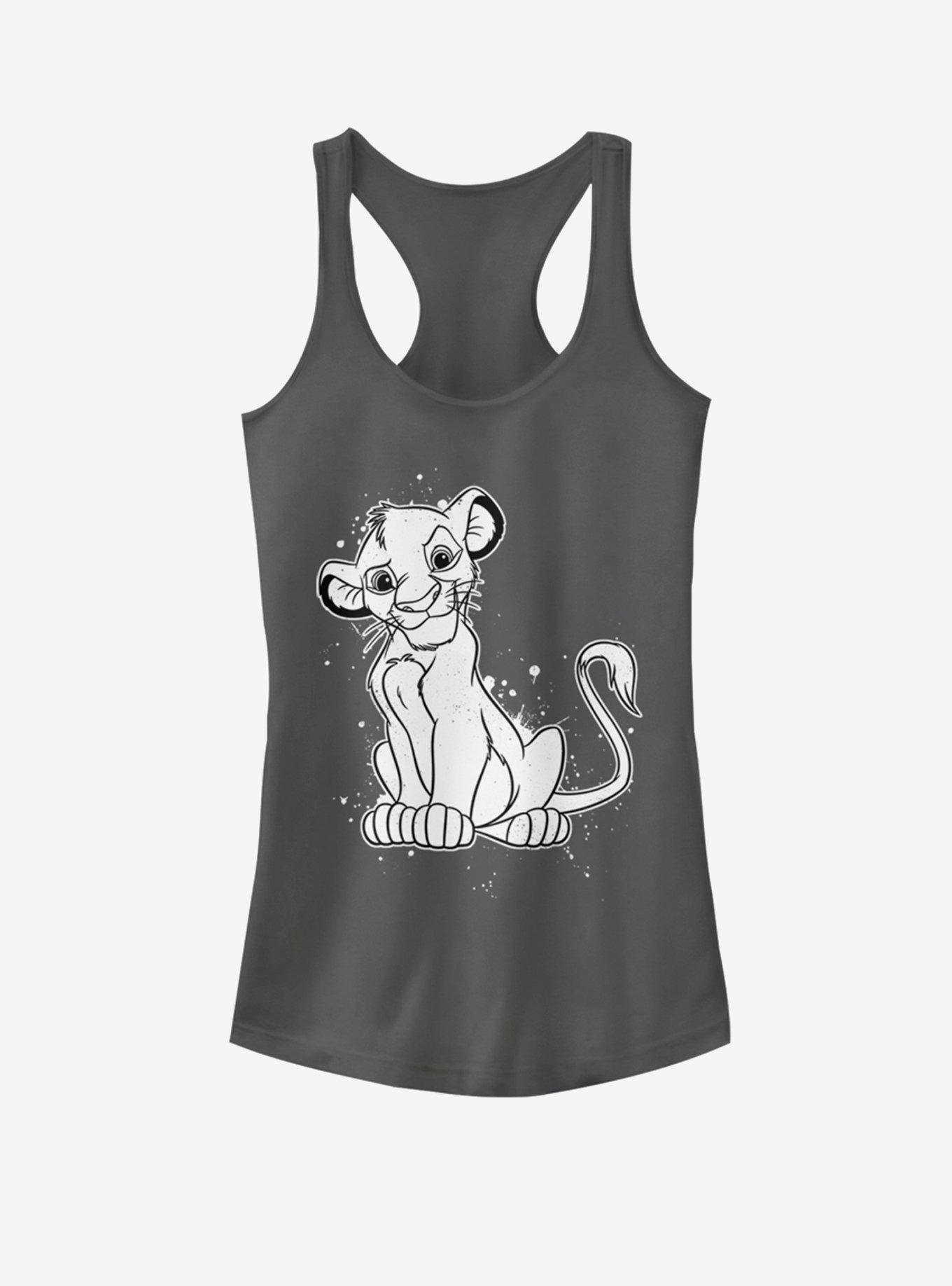 Disney The Lion King Simba Splatter Girls Tank, CHARCOAL, hi-res