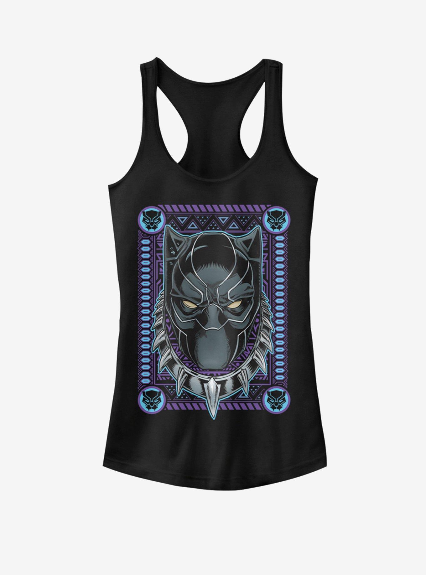 Marvel Black Panther Panther Card Girls Tank, BLACK, hi-res