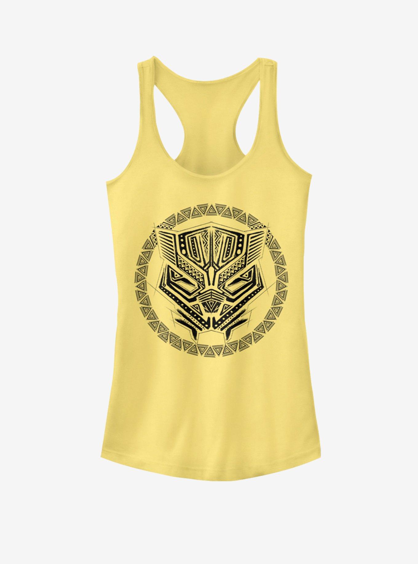 Marvel Black Panther Panther Sketch Girls Tank, BANANA, hi-res