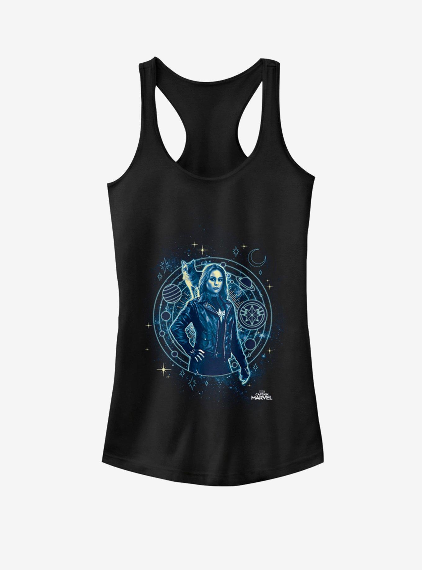 Marvel Captain Marvel Celestial Being Girls Tank, BLACK, hi-res