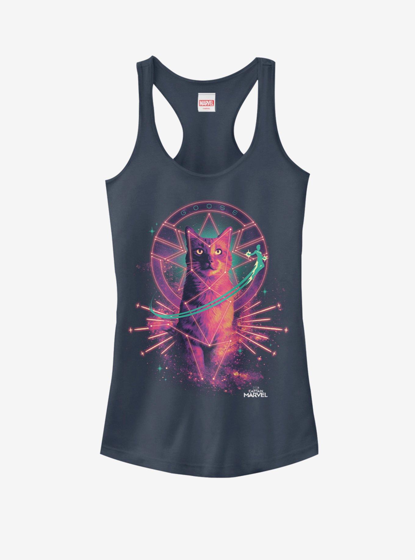 Marvel Captain Marvel Cat Goose Girls Tank, INDIGO, hi-res