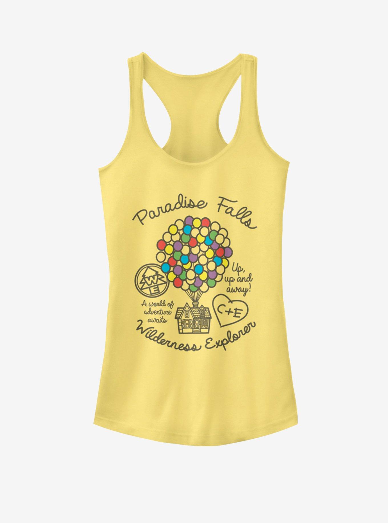 Disney Pixar Up Line Art Girls Tank, BANANA, hi-res