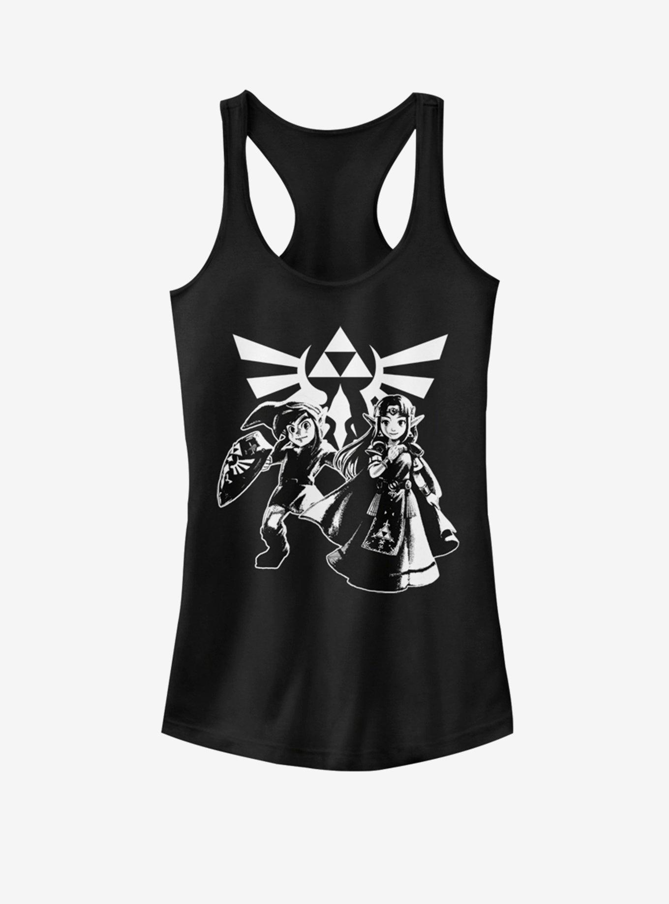 Marvel Nintendo Gold Link & Zelda Girls Tank, BLACK, hi-res