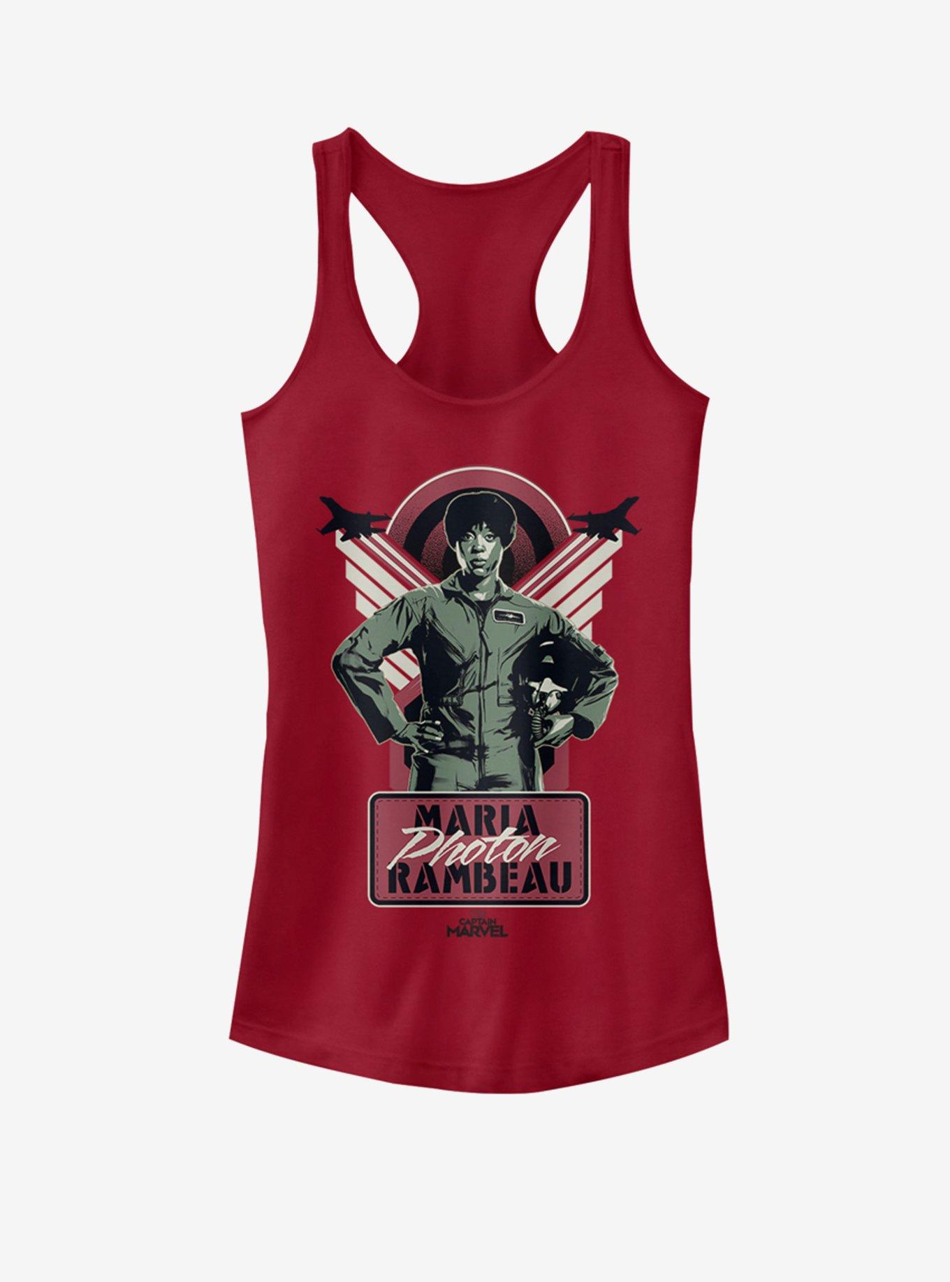 Marvel Captain Marvel Photo Rambeau Girls Tank, SCARLET, hi-res