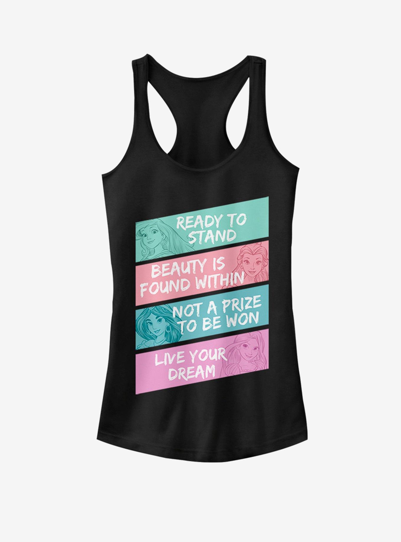 Disney Princesses Motivational Princess Girls Tank, BLACK, hi-res