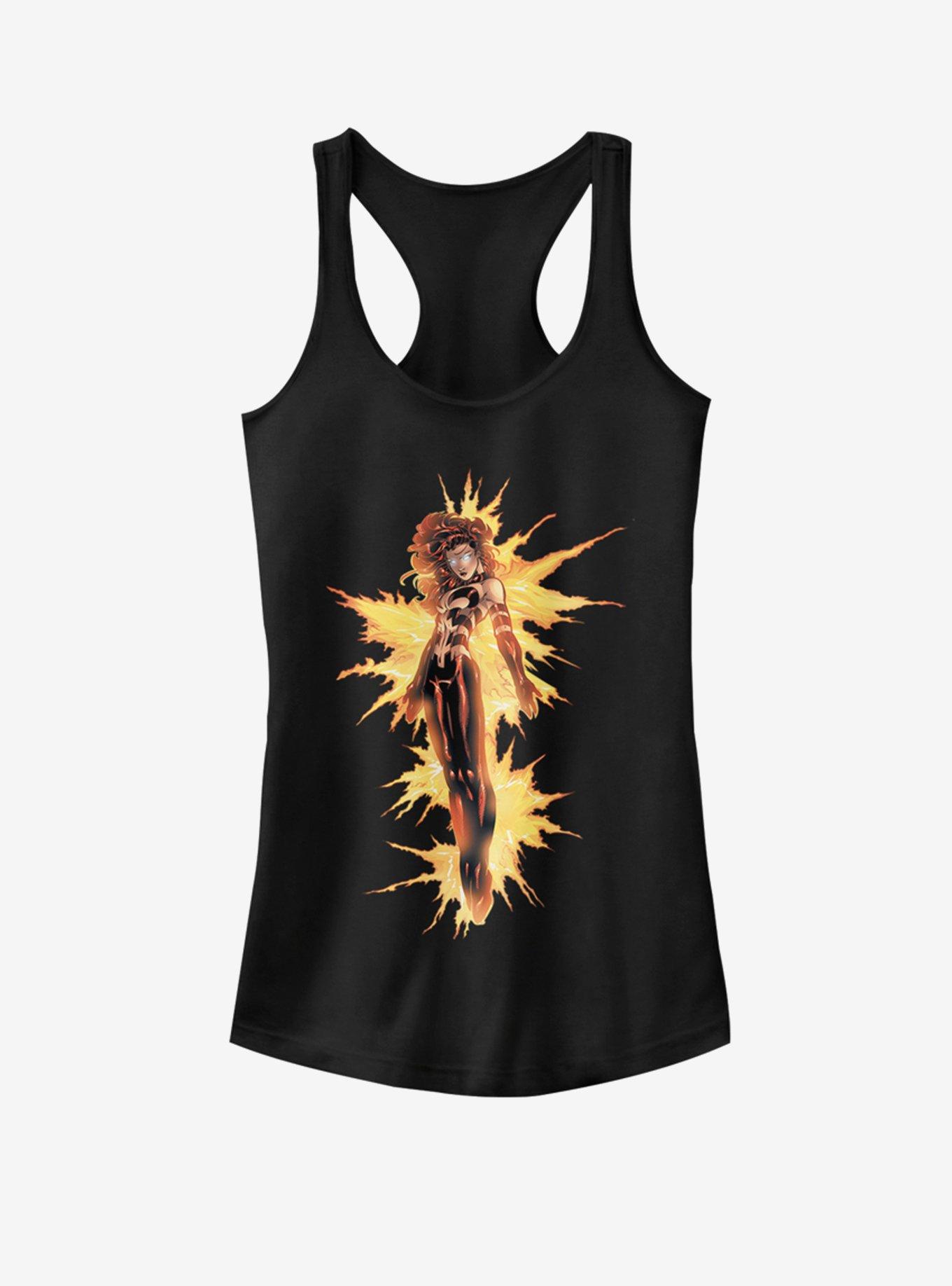 Marvel X-Men On Fire Girls Tank, BLACK, hi-res