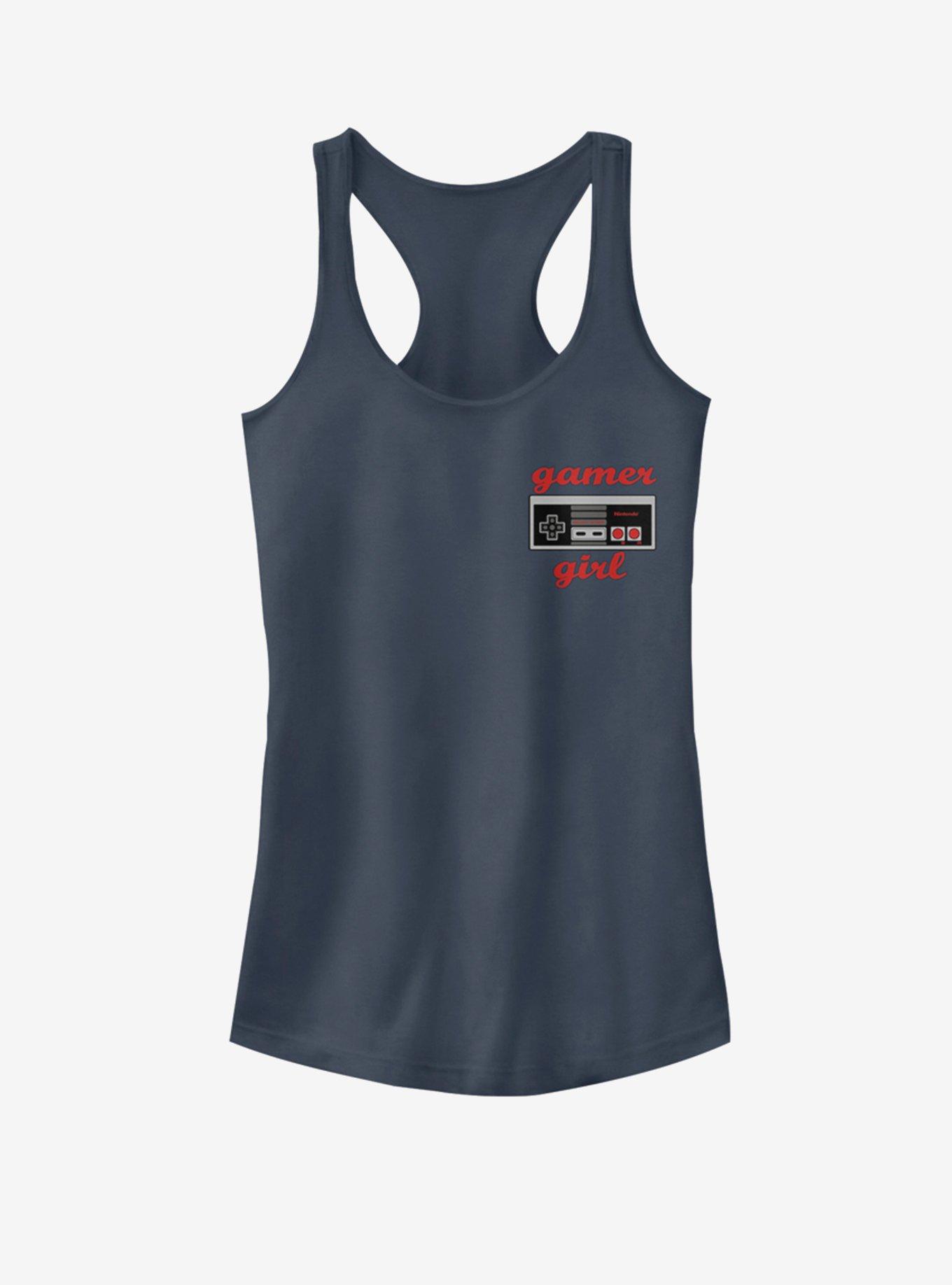 Nintendo NES Gamer Girl Girls Tank, INDIGO, hi-res