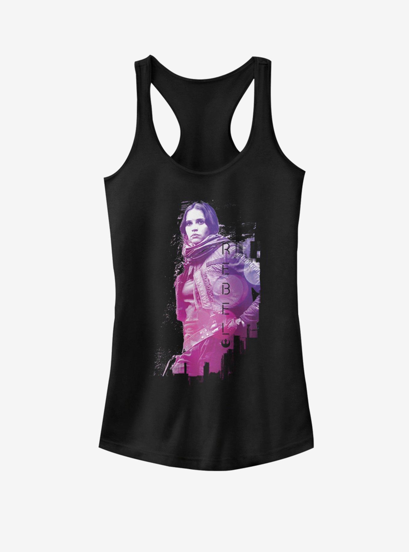Star Wars Jyn Posing Girls Tank, BLACK, hi-res