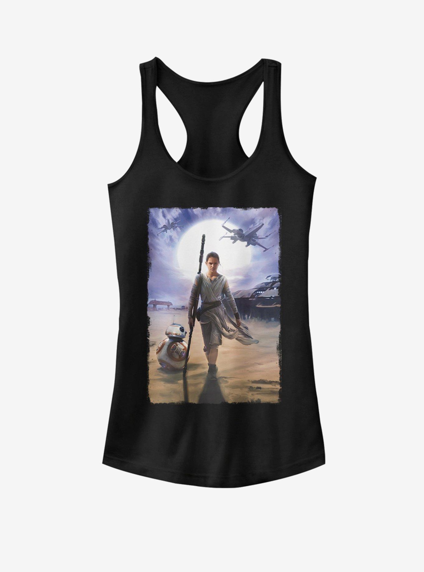 Star Wars Rey Painting Girls Tank, BLACK, hi-res