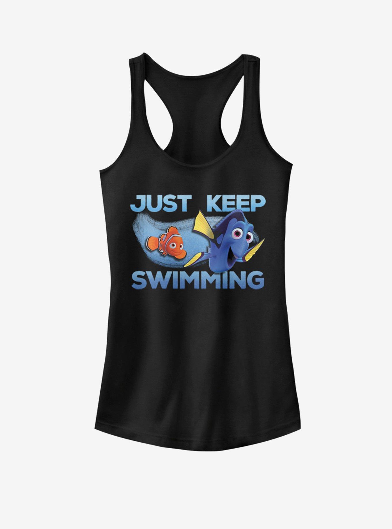 Disney Pixar Finding Dory Just Swimming Girls Tank, BLACK, hi-res