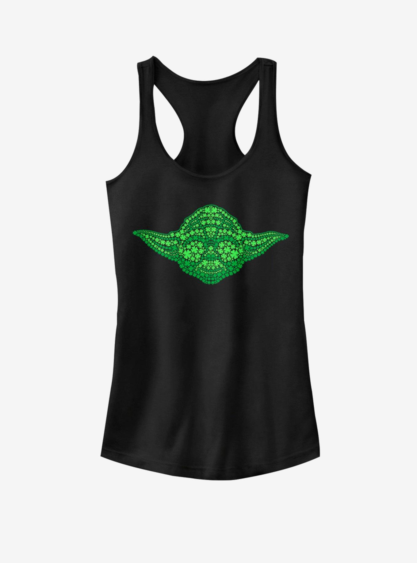 Star Wars Yoda Clovers Girls Tank, BLACK, hi-res