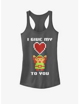 Nintendo I Give My Pixel Heart To You Link Girls Tank, , hi-res