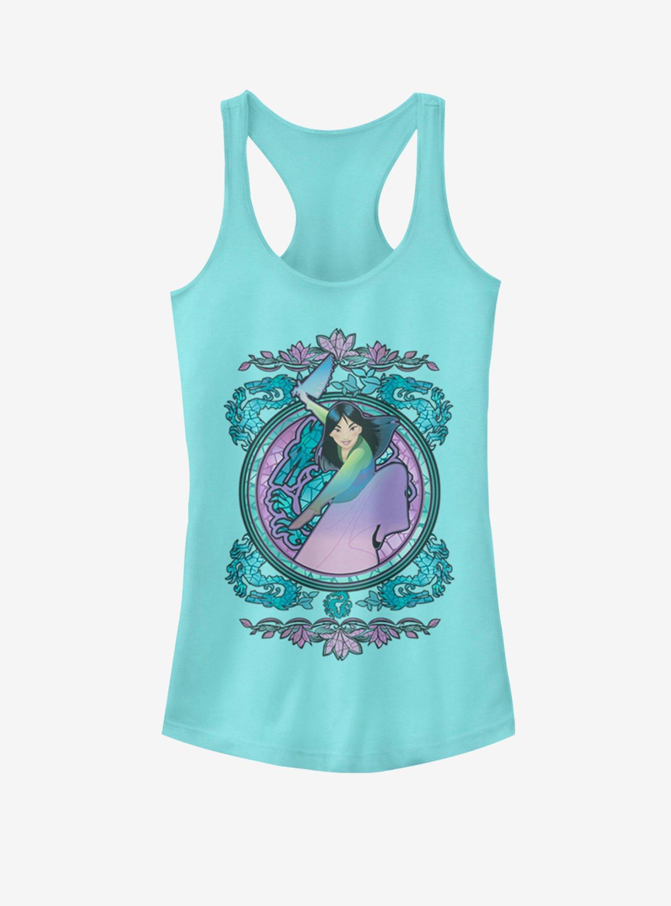 Disney Mulan Stained Glass Girls Tank - BLUE | Hot Topic