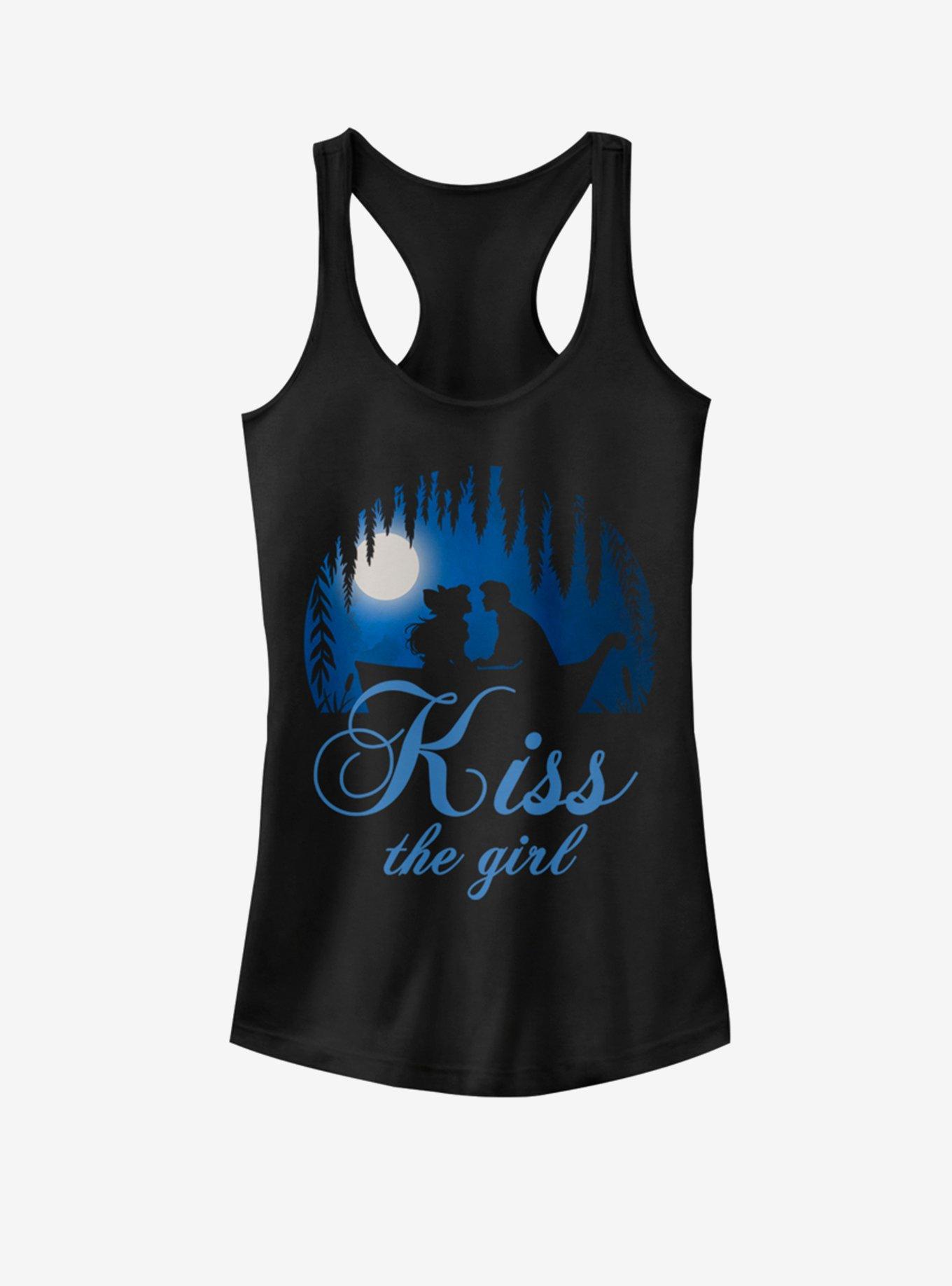 Disney The Little Mermaid Kiss The Girl Vignette Girls Tank, BLACK, hi-res