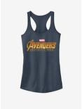 Marvel Avengers Infinity Studio Logo Girls Tank, INDIGO, hi-res