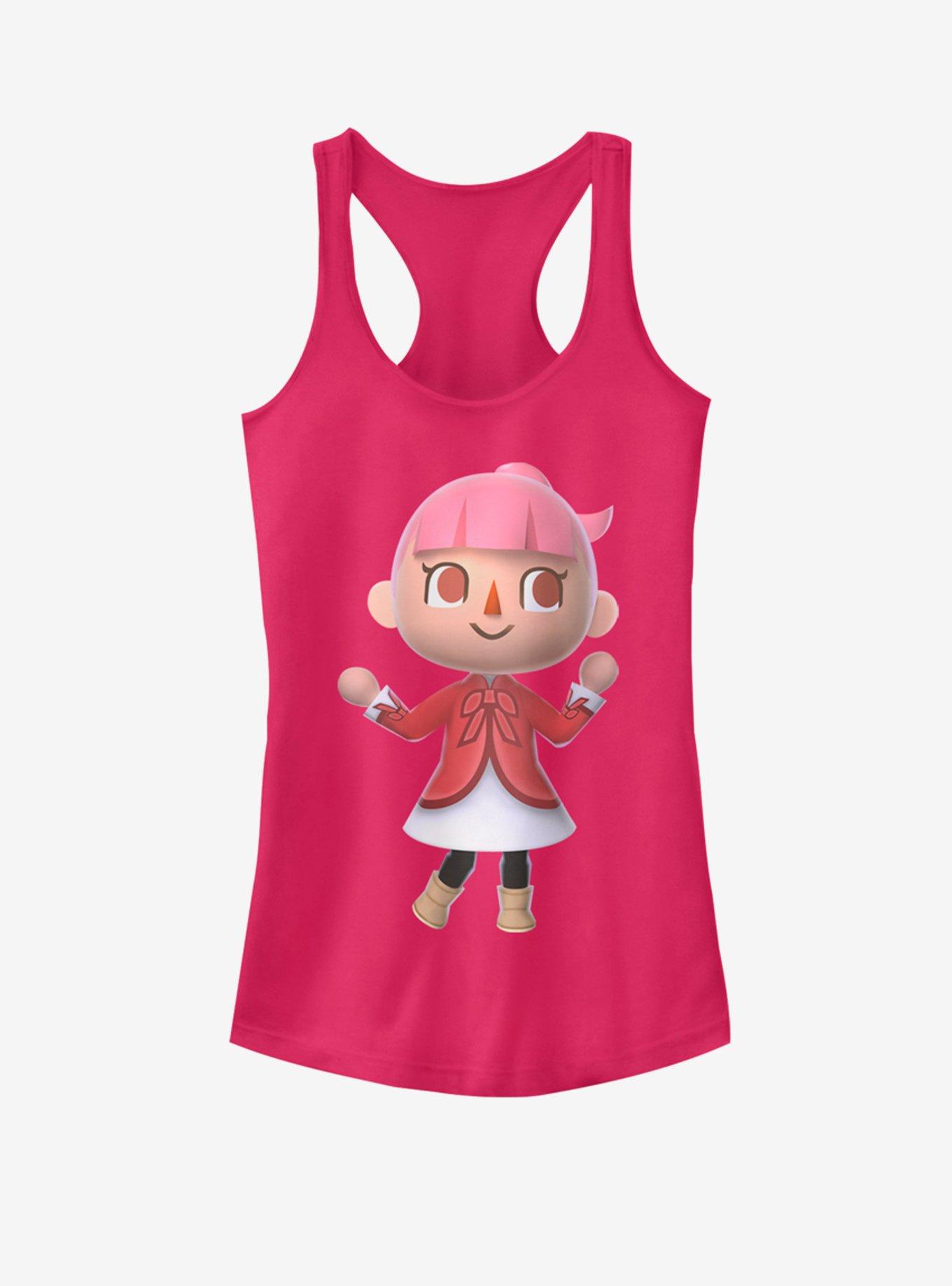 Nintendo Animal Crossing Lady Villager Girls Tank, RASPBERRY, hi-res