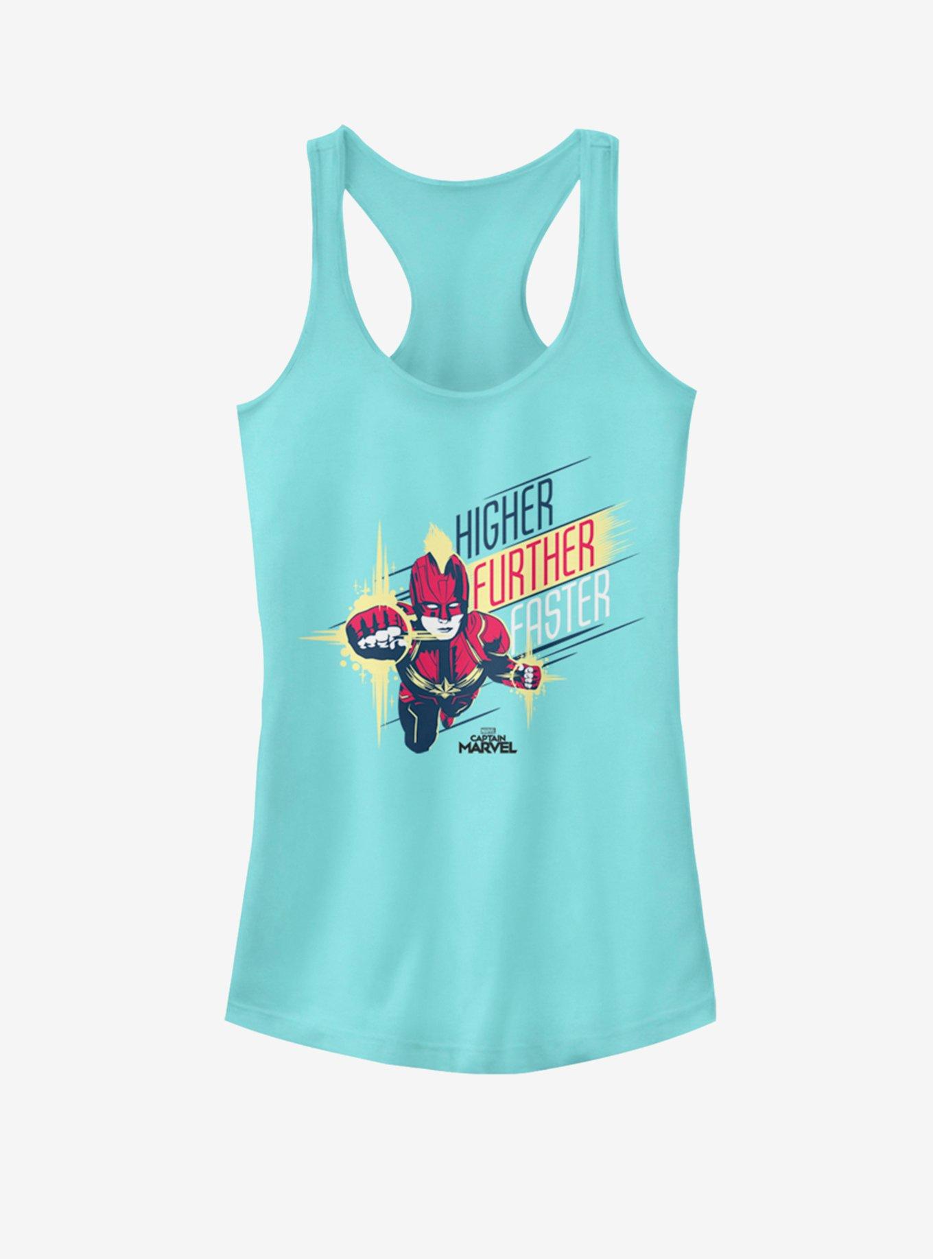 Marvel Captain Marvel Powerful Strike Girls Tank, CANCUN, hi-res