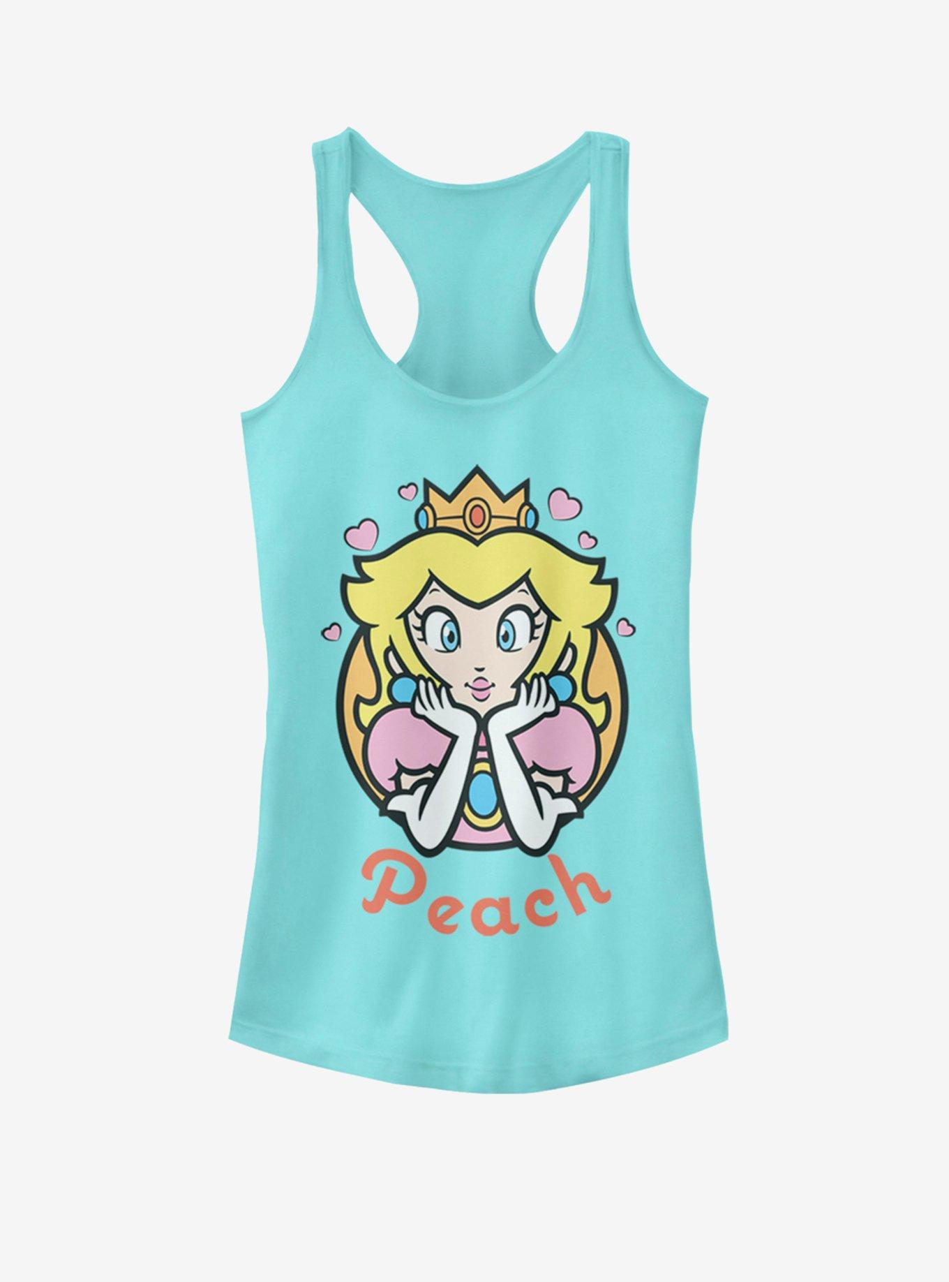 Marvel Nintendo Peach Hearts Girls Tank, CANCUN, hi-res