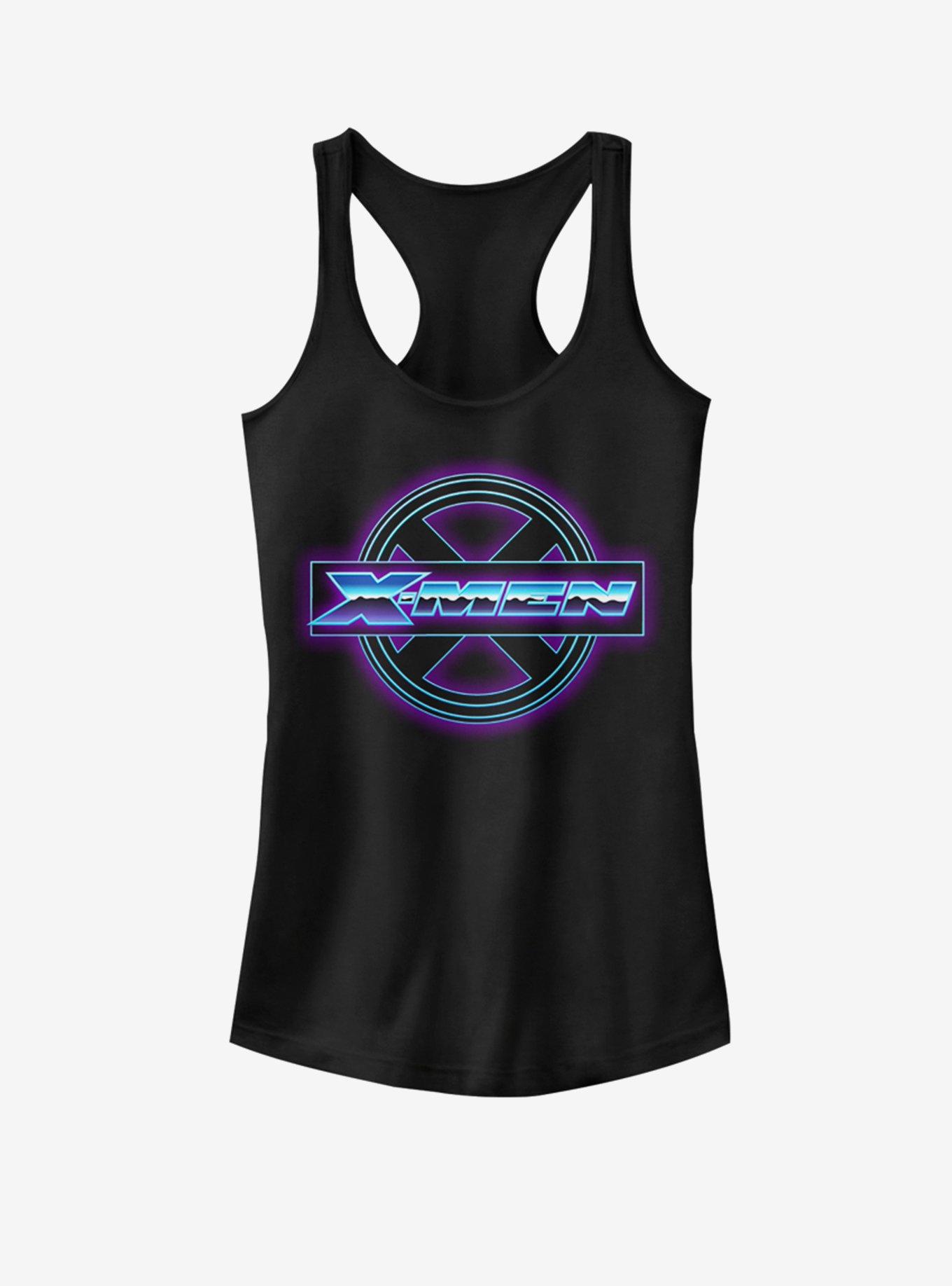 Marvel X-Men 80's Logo Girls Tank, BLACK, hi-res