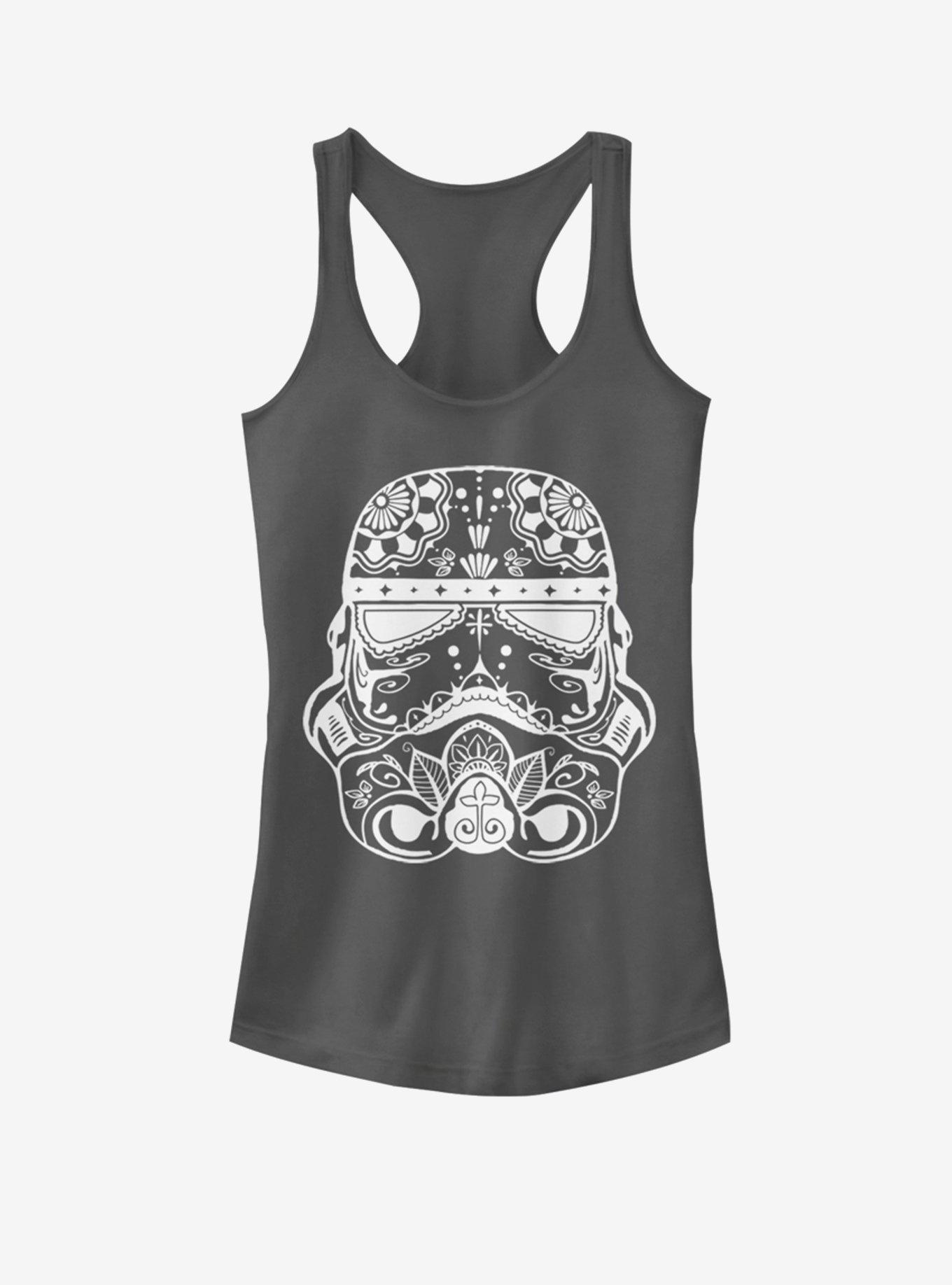 Star Wars Sugar Skull Troop Girls Tank, CHARCOAL, hi-res