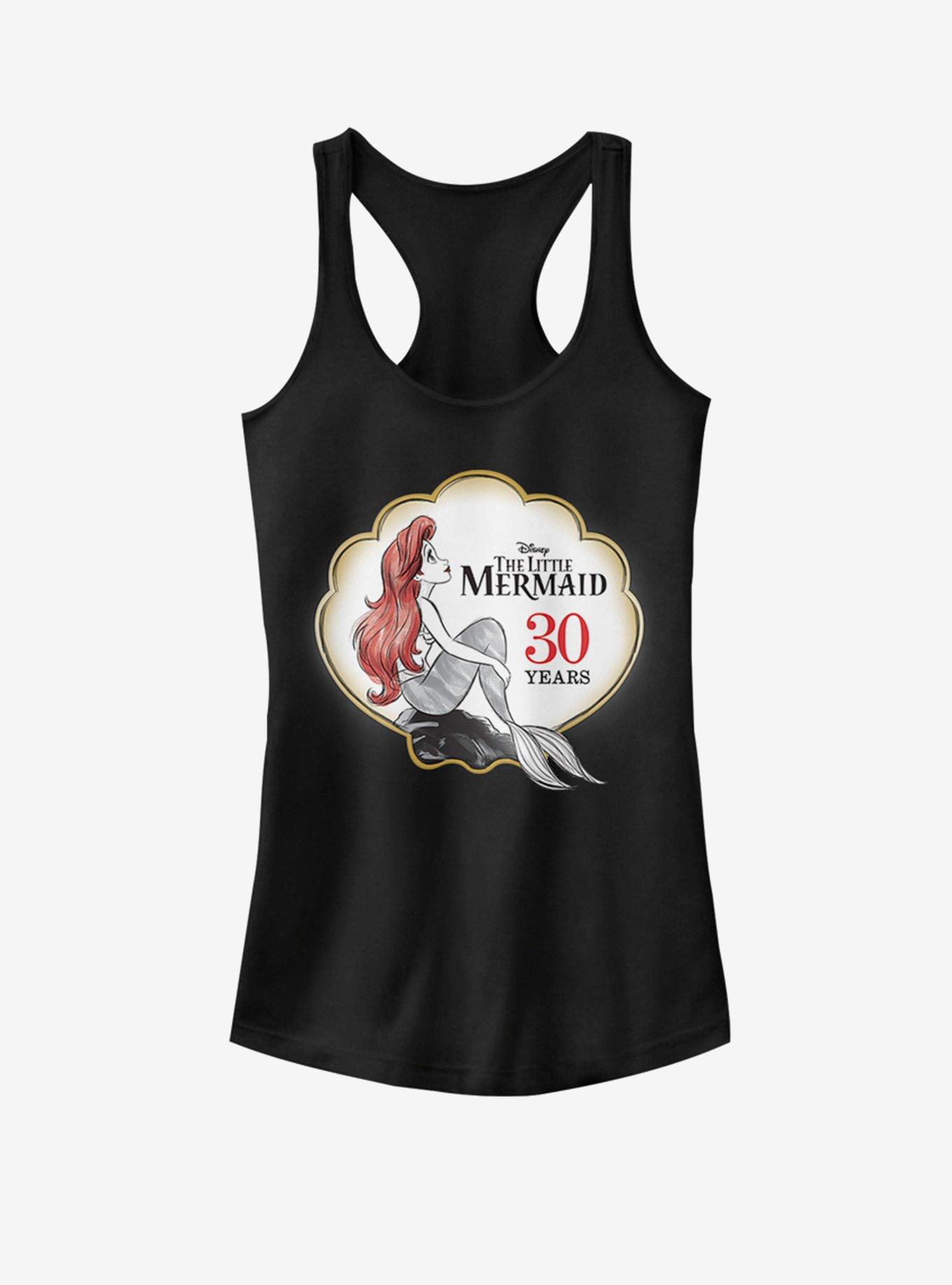 Disney The Little Mermaid Anniversary Logo Girls Tank, BLACK, hi-res