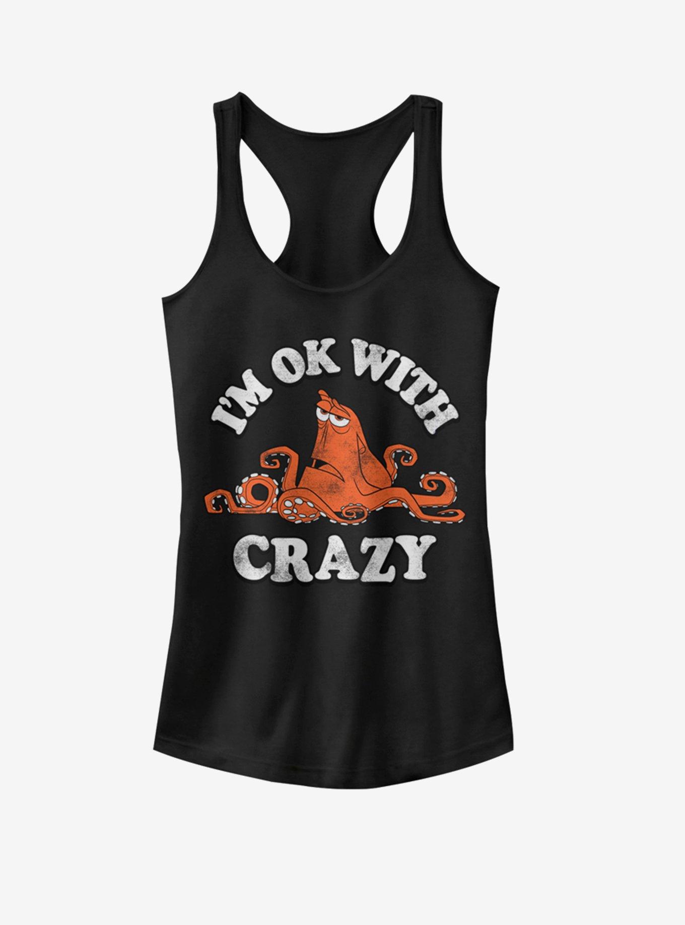 Disney Pixar Finding Dory I'm Ok With Crazy Girls Tank, BLACK, hi-res