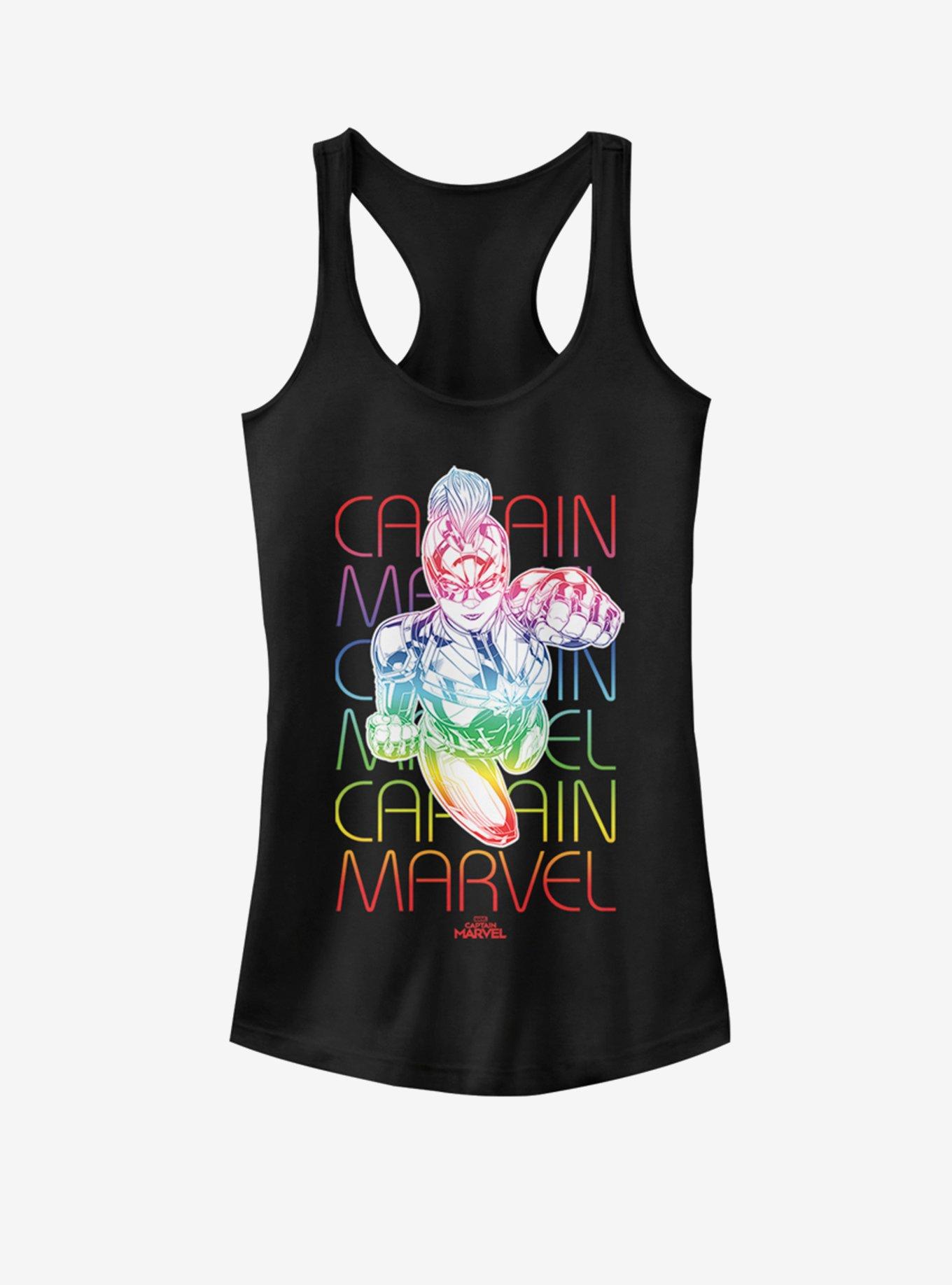 Marvel Captain Marvel Rainbow Power Girls Tank, , hi-res