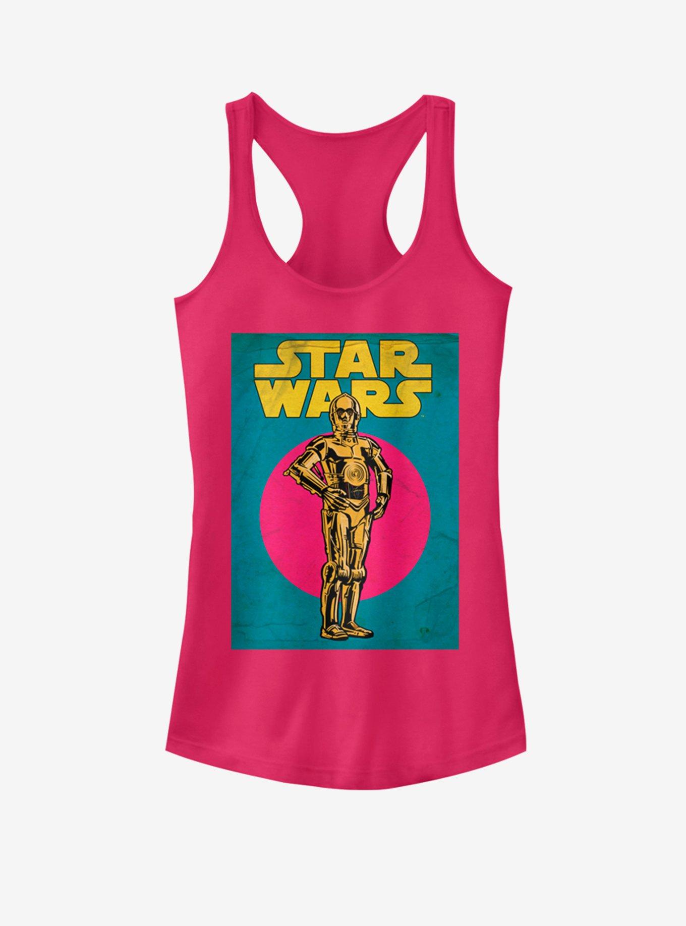 Star Wars C3PO Card Girls Tank, RASPBERRY, hi-res