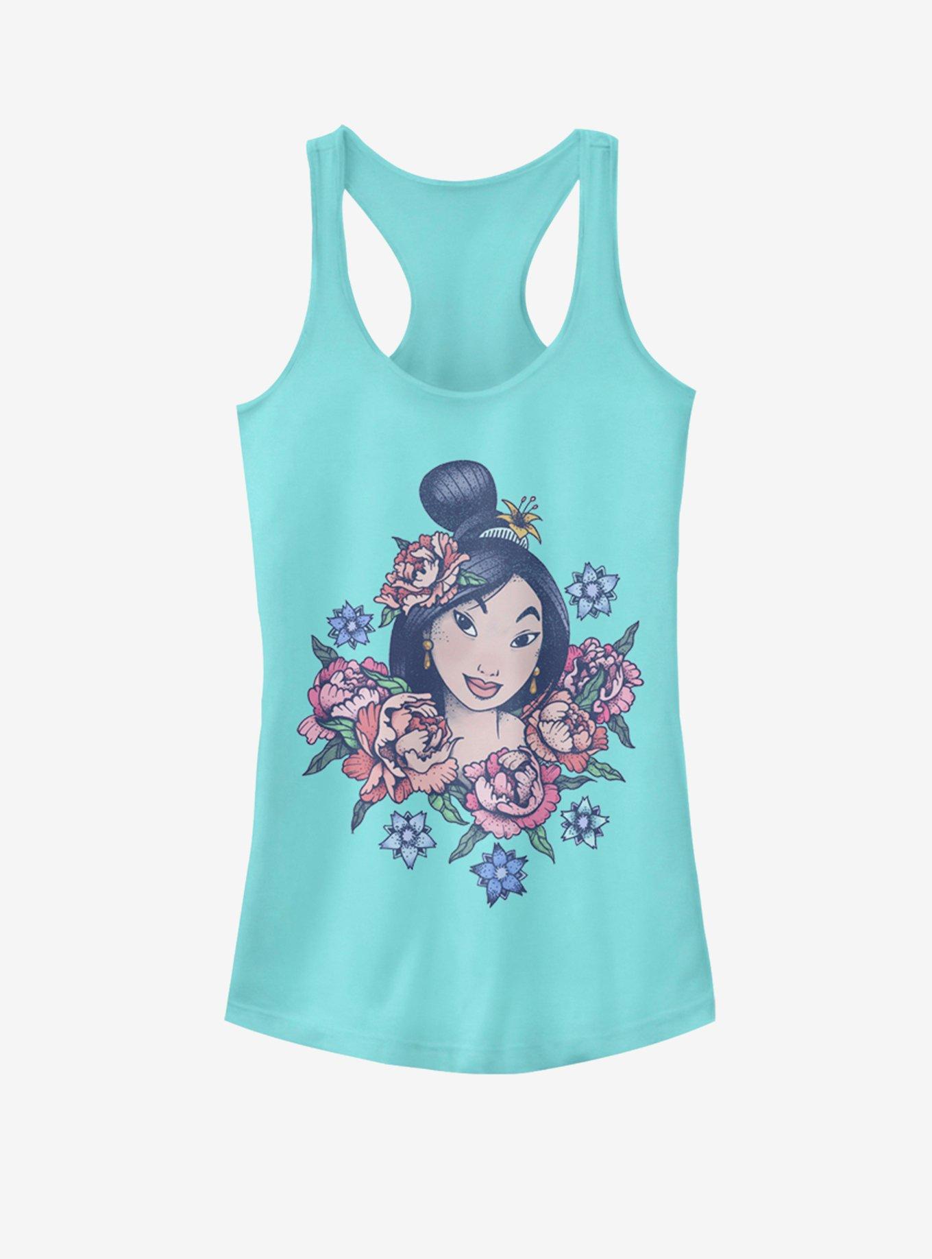 Disney Mulan Floral Mulan Girls Tank, , hi-res