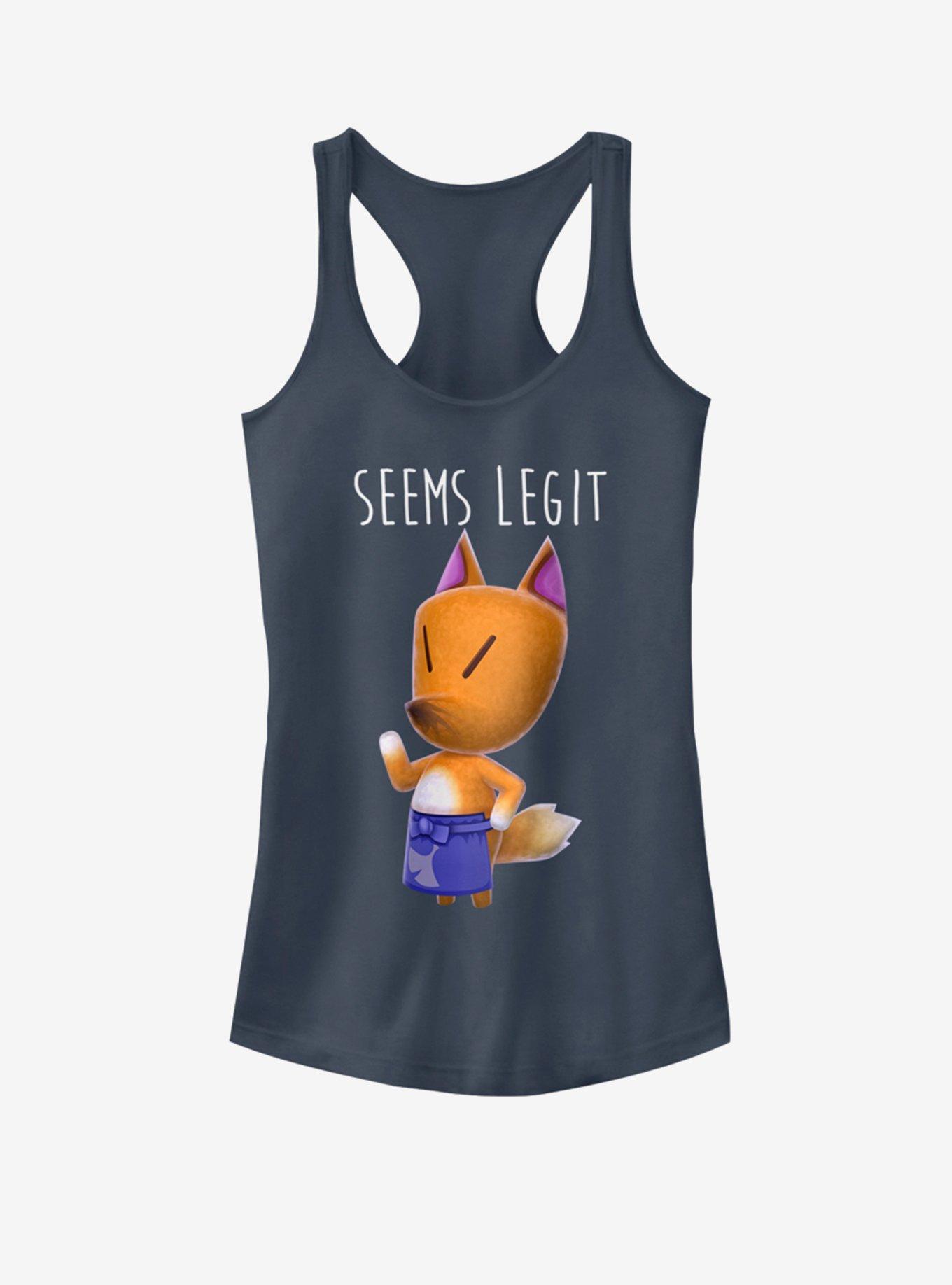 Nintendo Animal Crossing Seems Legit Girls Tank, INDIGO, hi-res