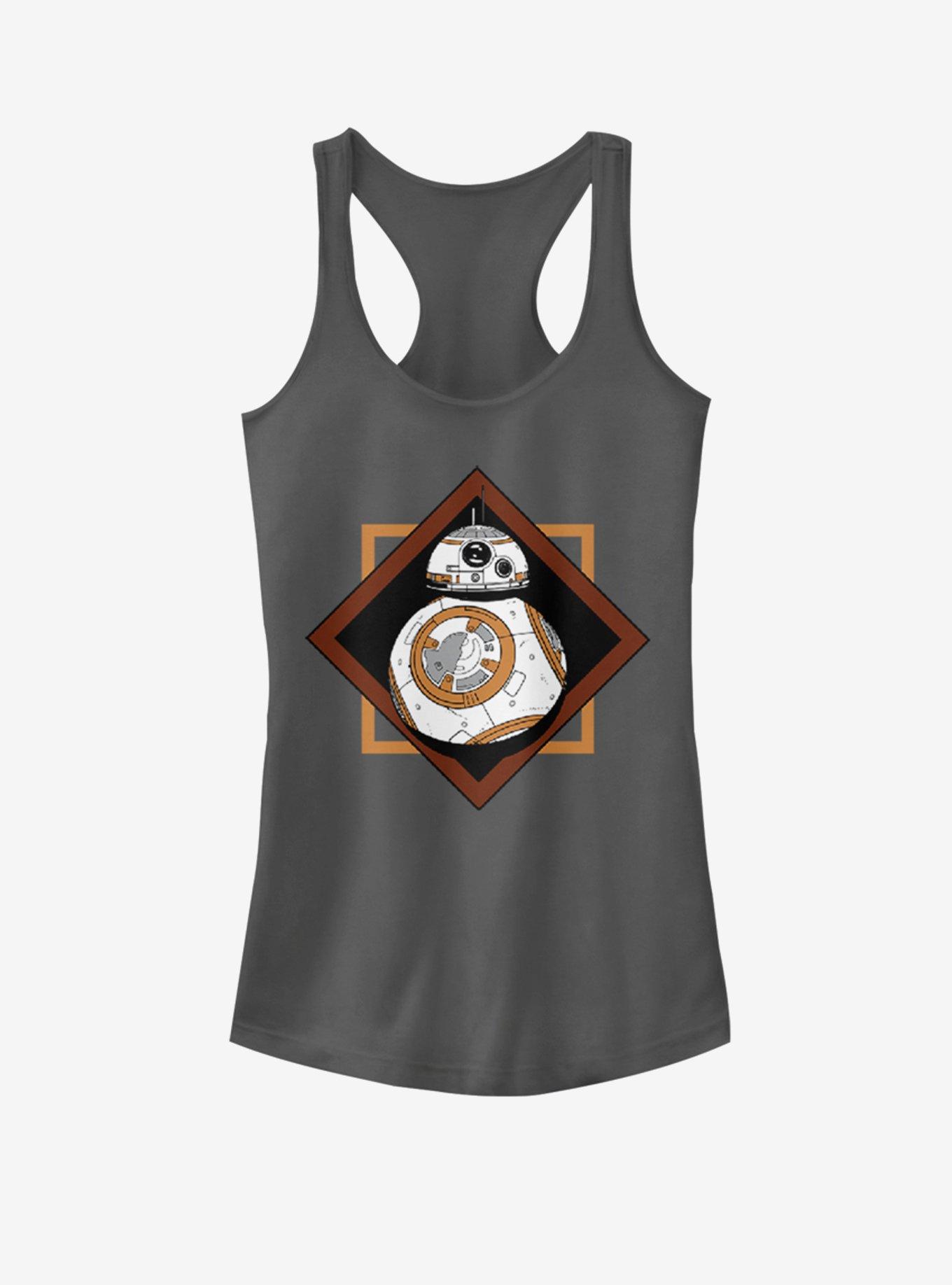Star Wars BB-8 Squares Girls Tank, CHARCOAL, hi-res